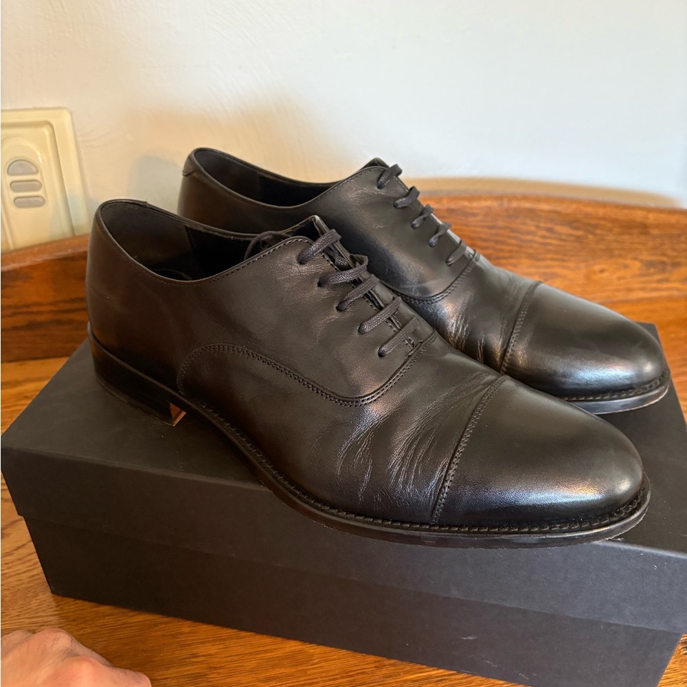Classic Black Leather Dress Shoes